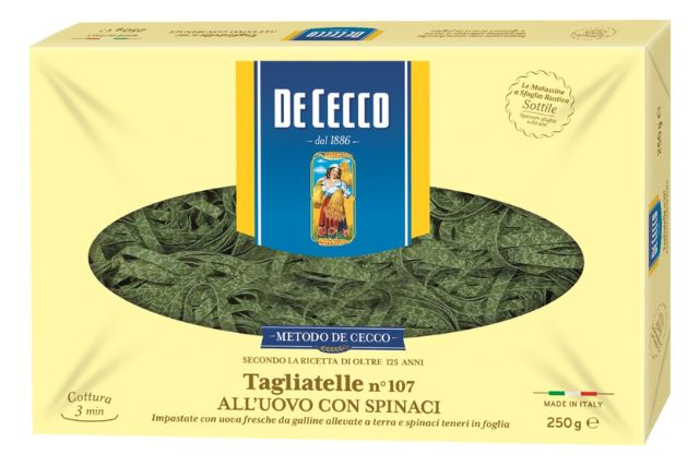 De Cecco Spinach Fettuccine all'Uovo (250g) | Delicatezza