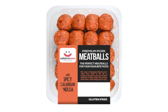Salsicciamo Pork Meatballs (35x25g) - with Spicy Calabrian ‘Nduja | Wholesale | Delicatezza
