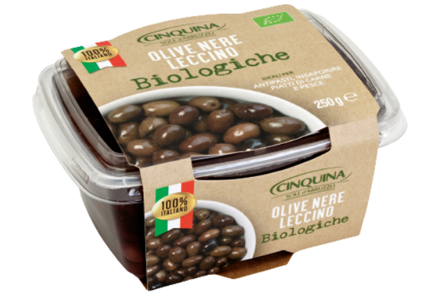 Cinquina Organic Leccino Black Olives (250g) | Delicatezza