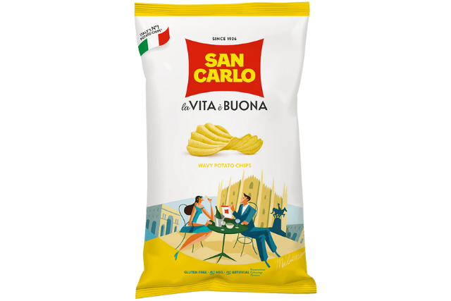San Carlo Rustica Wavy Croccante Crisps (180g) | Delicatezza