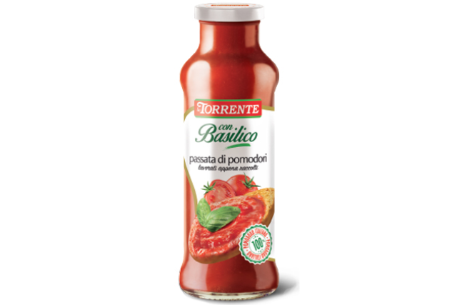 Passata Tomato Puree With Basil Torrente (12x690g) | Special Order | Delicatezza