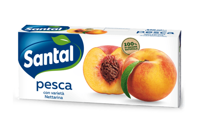 Peach Santal Children's Carton (8x3x200ml) | Delicatezza | Wholesale