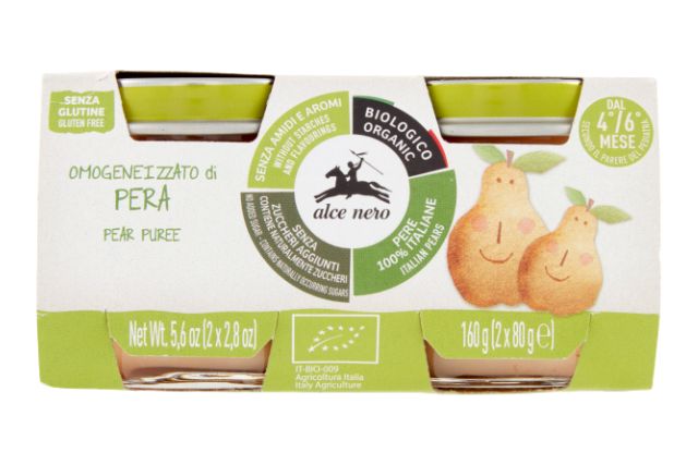 Alce Nero Organic Pear Puree (6x2x80g) - Baby Food | Special Order | Delicatezza