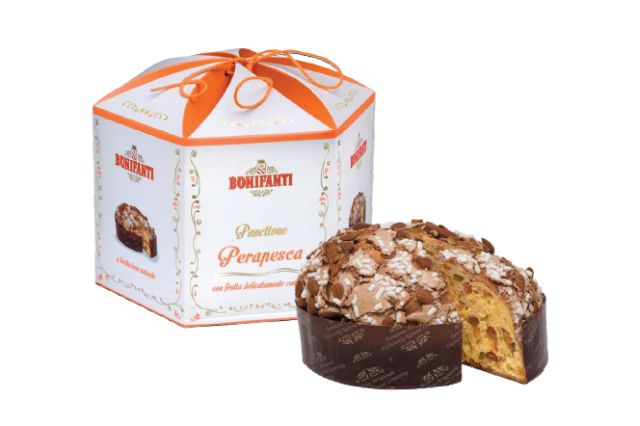 Bonifanti Pears and Peaches Panettone Boxed (1Kg) | Wholesale | PDP | Delicatezza