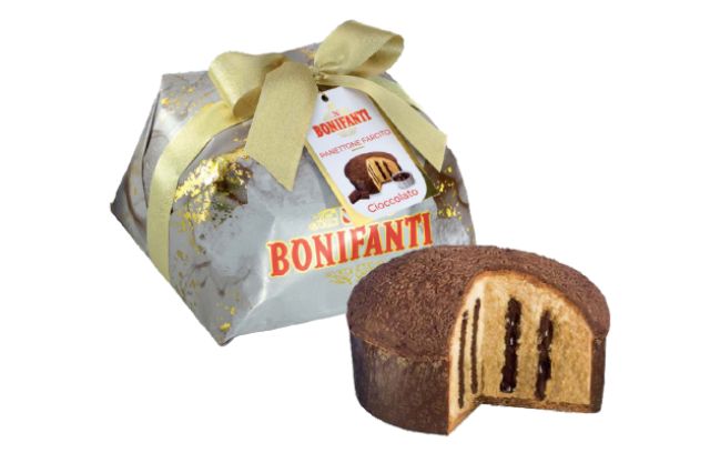 Bonifanti Chocolate Filled Panettone Hand Wrapped (750g) | Wholesale | PDP | Delicatezza
