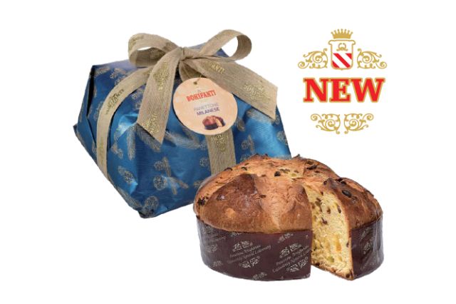 Bonifanti Milanese Basso Panettone Kraft Retro Hand Wrapped (1Kg) | Wholesale | PDP | Delicatezza