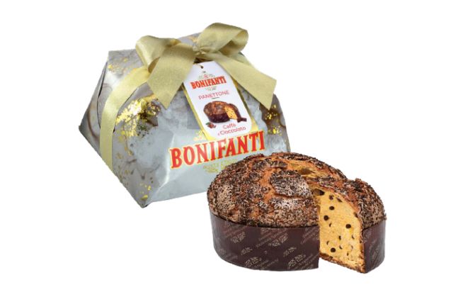Bonifanti Chocolate & Coffee Panettone Hand Wrapped (1Kg) | Wholesale | PDP | Delicatezza