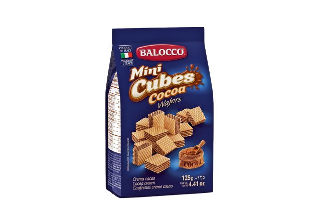 Balocco Mini Wafers Cubes Cacao (24x125g) | Wholesale | Delicatezza 