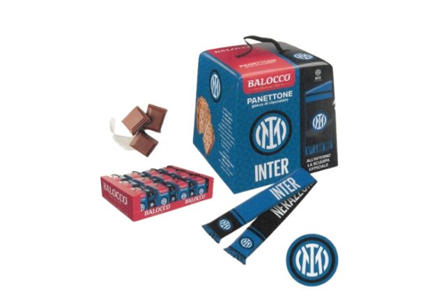 Balocco Panettone with Chocolate Chips Teams Inter – with Scarf (12x500g) | Special Order | Delicatezza