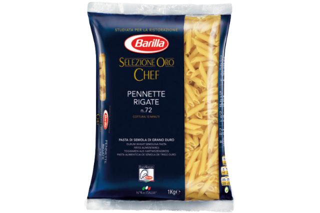 Barilla Pennette Rigate No.72 Oro Chef (9x1Kg) | Wholesale | Delicatezza