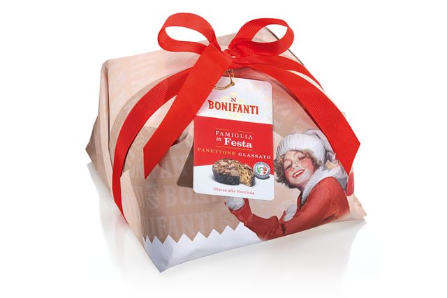 Bonifanti Classic Glazed Panettone - Hand Wrapped (1kg) | Wholesale | Delicatezza