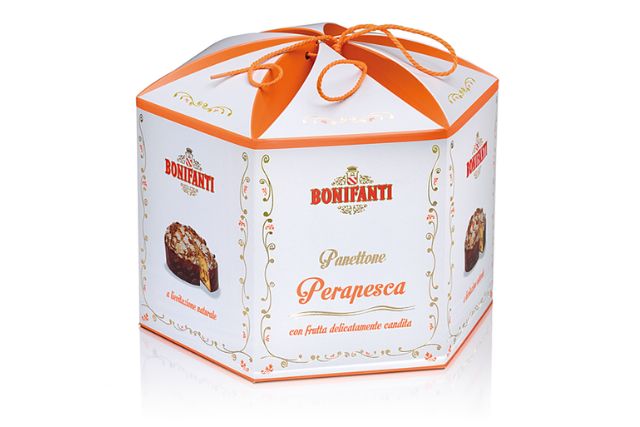 Bonifanti Pears and Peaches Panettone Boxed (1kg) | Wholesale | Delicatezza