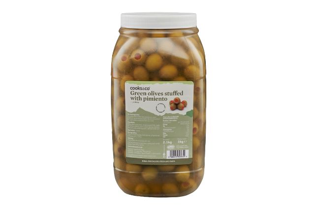 Cooks&Co Pimiento Stuffed Green Olives (2.1kg) | Wholesale | Delicatezza 
