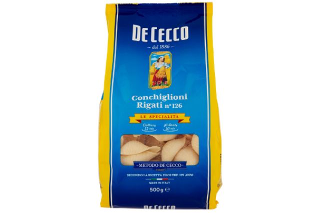 De Cecco Conchiglioni Rigati No.126 (12x500g) | Wholesale | Delicatezza