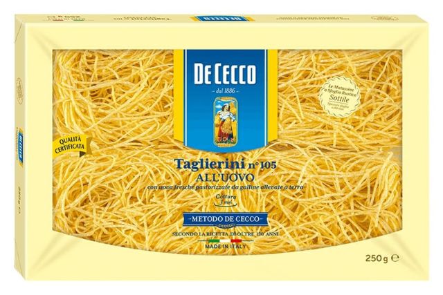 De Cecco Egg Taglierini No.105 (12x250g) | Wholesale | Delicatezza