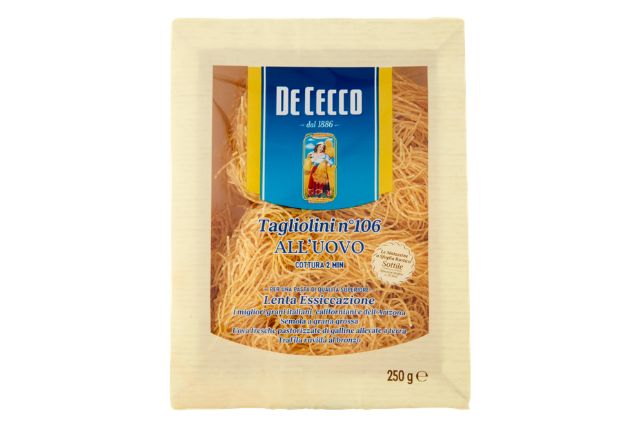De Cecco Egg Tagliolini N.106 (12x250g) | Special Order | PDP | Delicatezza
