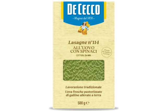De Cecco Lasagne Eggs with Spinach (12x500g) | Wholesale | Delicatezza