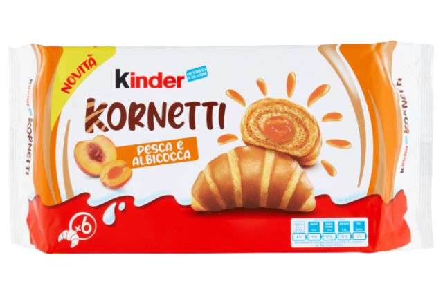 Ferrero Kinder Kornetti Peach and Apricot (12x252g) | Special Order | Delicatezza