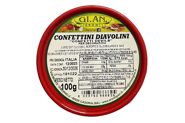 GI.AN. Aromi Confetti Diavolini (24x100g)  | Special Order | PDP | Delicatezza