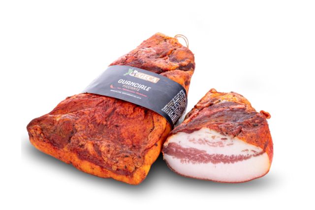 Geca Guanciale di Maiale Piccante - Dry Cured Pork Cheek Spicy (Avg. 330g) | Wholesale | PDP | Delicatezza