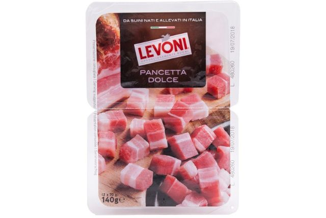 Levoni Pancetta Dolce Cubed (140g) | Wholesale | Delicatezza 