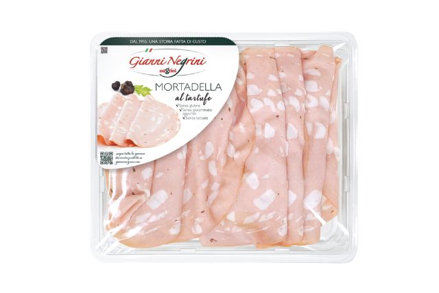 Negrini Truffle Mortadella Sliced (120g) | Wholesale | Delicatezza