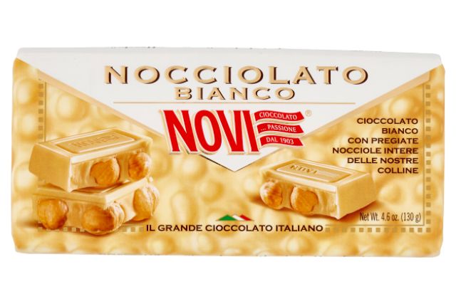 Novi White Chocolate with Hazelnuts (130g) | Delicatezza