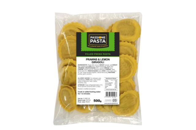 Passione Pasta Fresh Girasoli with Prawns & Lemon (500g) | Delicatezza
