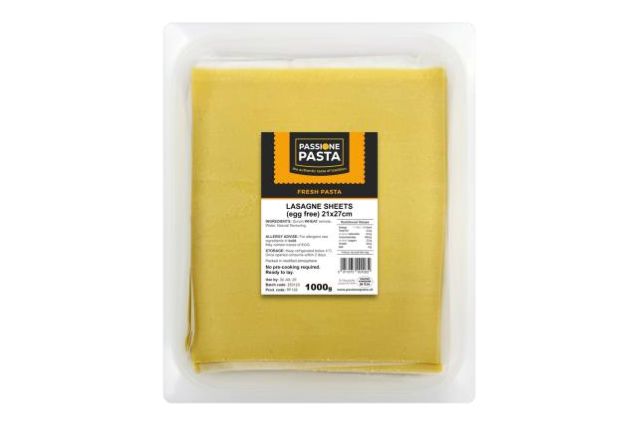 Passione Pasta Fresh Lasagne Sheets 21x27cm (1Kg) | Delicatezza