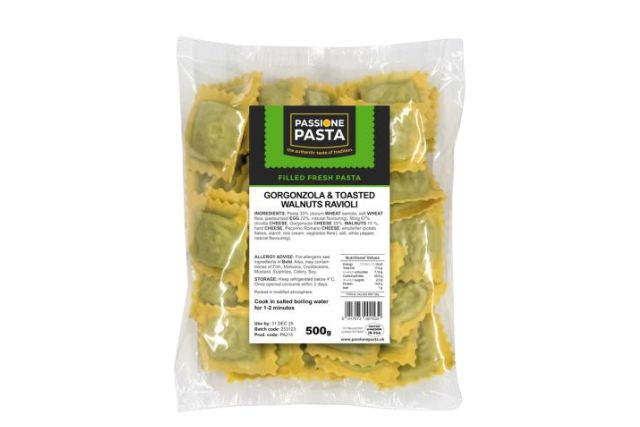 Passione Pasta Fresh  Ravioli with Gorgonzola & Toasted Walnuts (500g) | Delicatezza