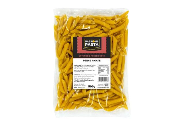 Passione Pasta Fresh Egg Penne Rigate (500g)| Delicatezza