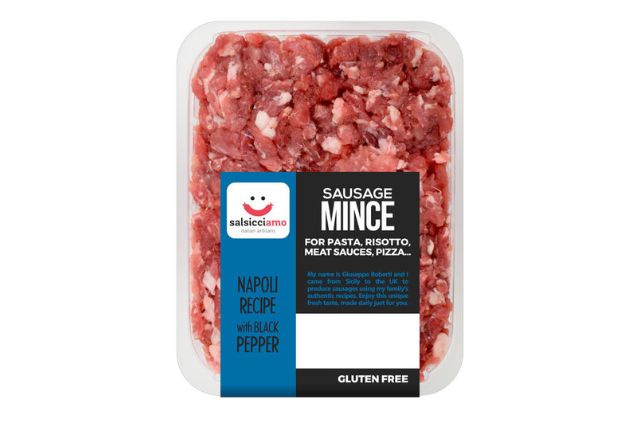 Salsicciamo Coarse Cut Sausage Mince (1Kg) - with black pepper | Wholesale | Delicatezza