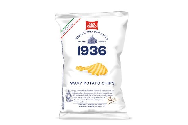 San Carlo Wavy Potato Chips  (16x150g) | Wholesale | PDP | Delicatezza