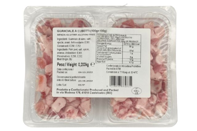 Simonini Guanciale Cubed (200g) | Delicatezza