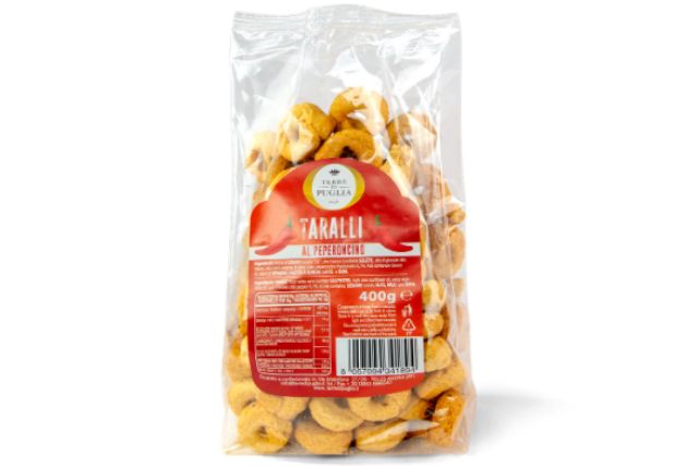 Terre di Puglia Taralli with Chili Pepper (10x400g) | Wholesale | Delicatezza